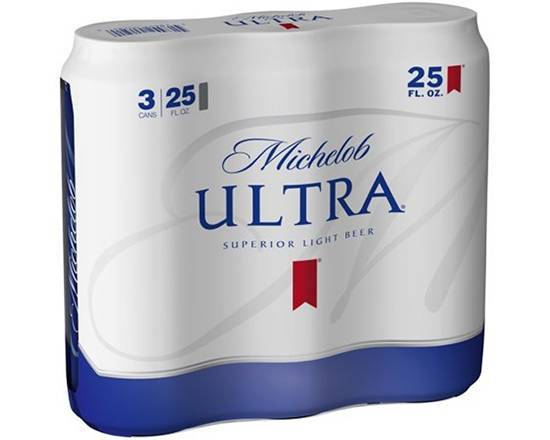 Order Michelob Ultra, 3pk-25oz can beer (4.2% ABV) food online from Samco Food Store store, Bakersfield on bringmethat.com