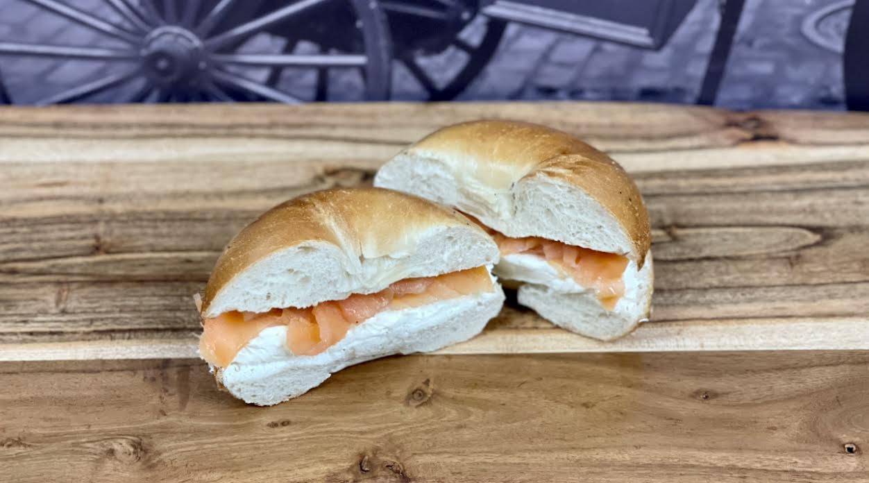 Order Bagel with sliced lox & cream cheese food online from Empire Bagels store, Brewster on bringmethat.com