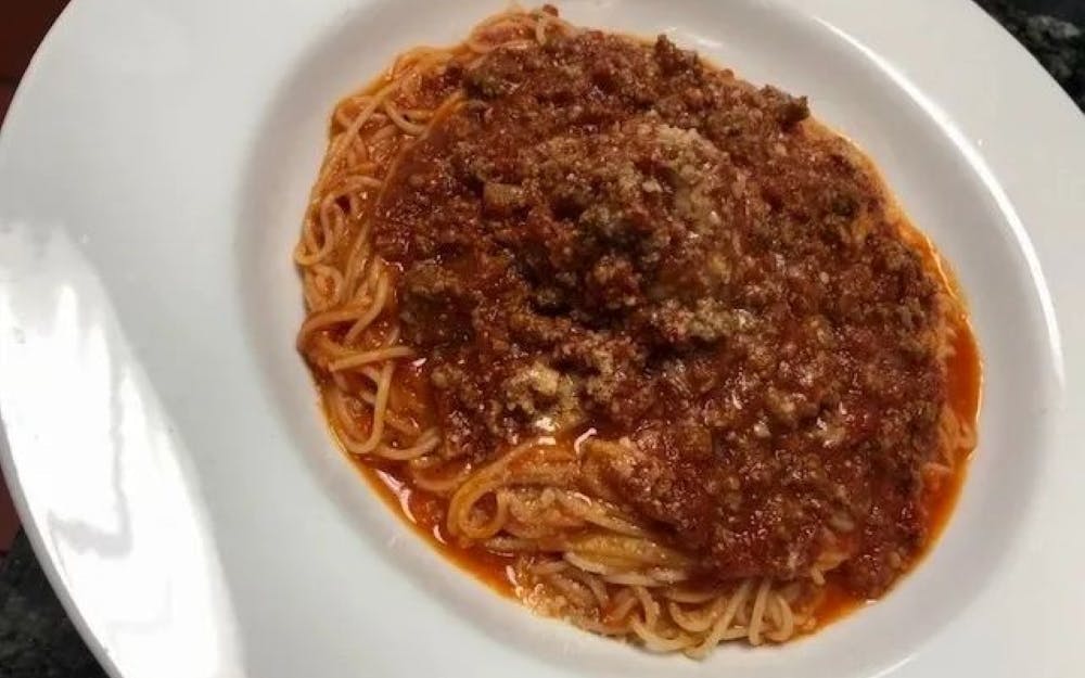 Order Spaghetti with Meat Sauce Lunch - Lunch food online from Bellissimo store, Colleyville on bringmethat.com