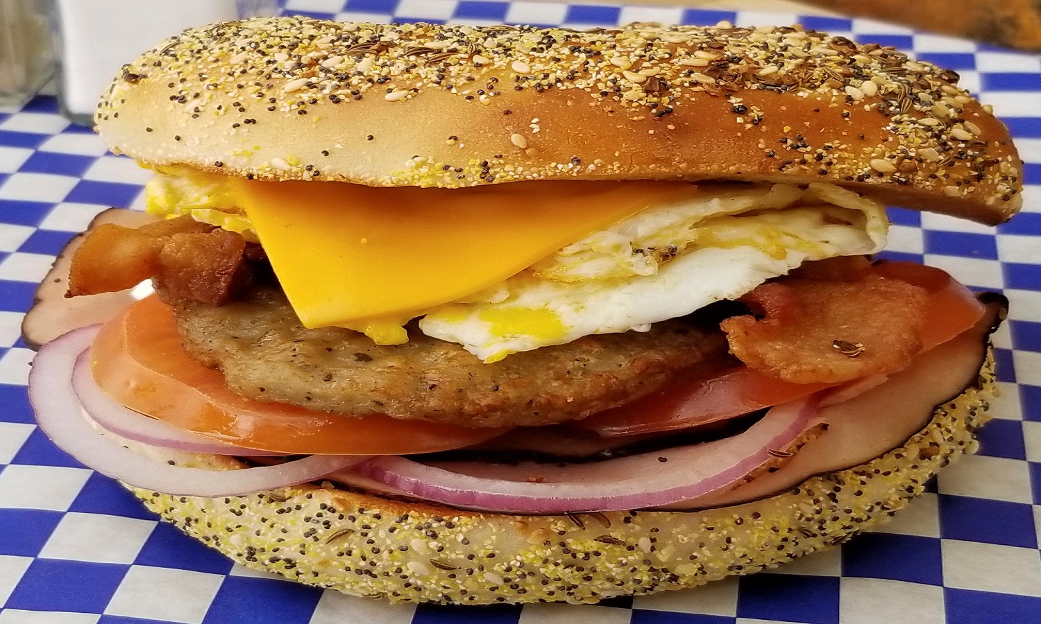 Order Meat, Cheese and Egg Sandwich food online from Dink Deli & Bagels store, Valencia on bringmethat.com