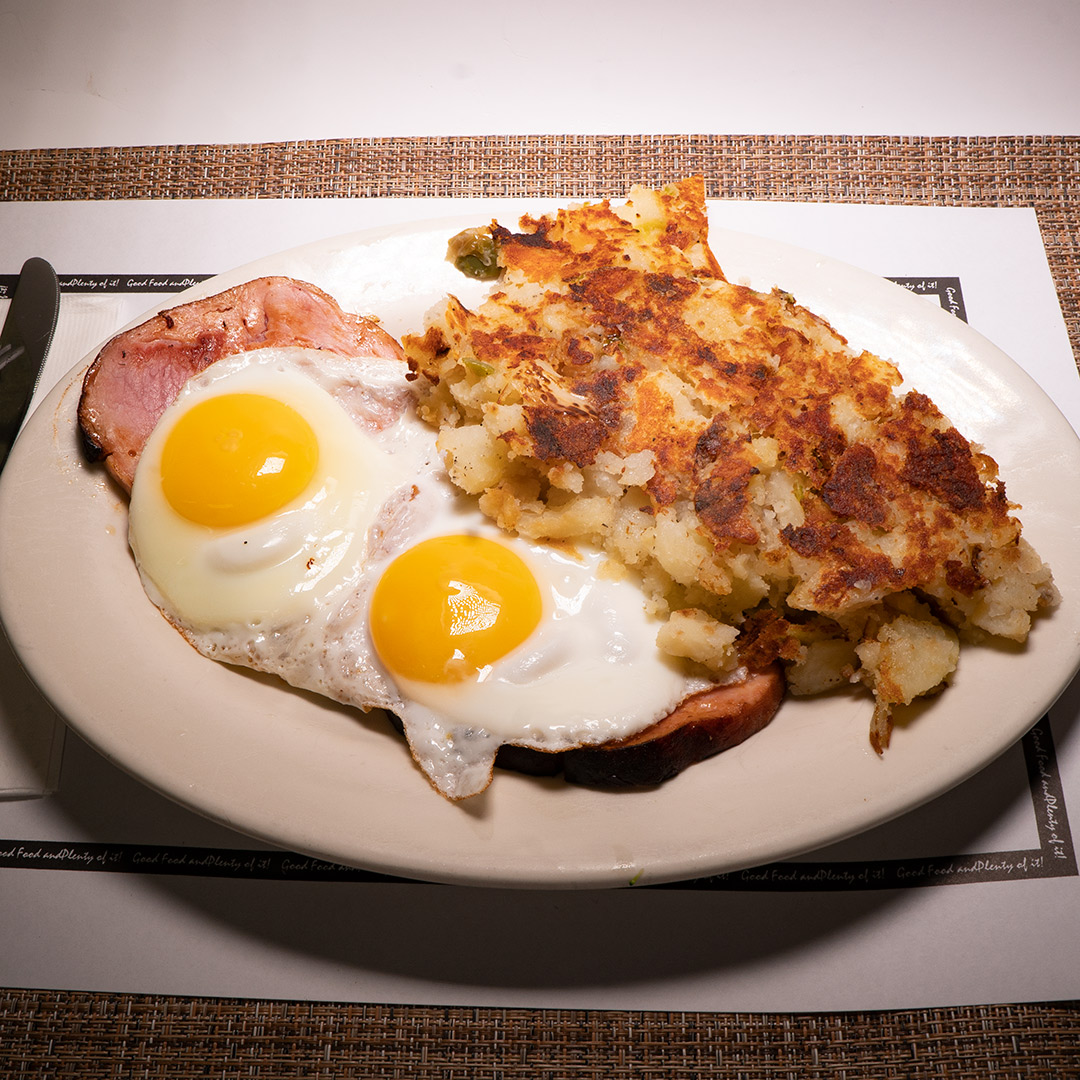 Order Ham Steak and Eggs food online from Coach House Diner Restaurant store, North Bergen on bringmethat.com