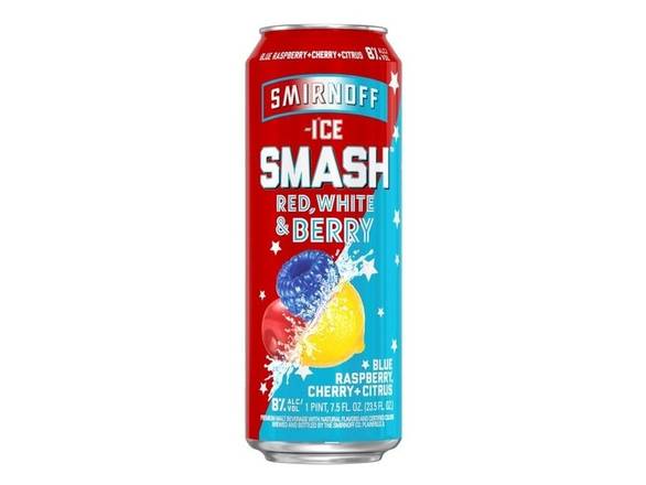 Order Smirnoff Ice Smash Red White & Berry - 23.5oz Can food online from Jenny Liquors store, Mt Prospect on bringmethat.com