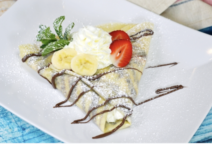 Order Strawberry, Banana, whipped cream Nutella Crepe food online from Fancy Juice store, New York on bringmethat.com