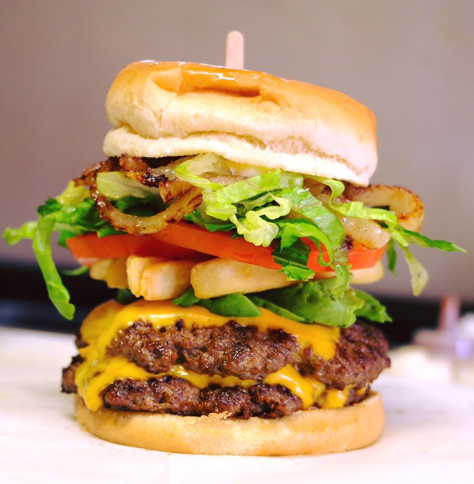 Order California Burger food online from Burgers, Fish & Fries store, La Mesa on bringmethat.com