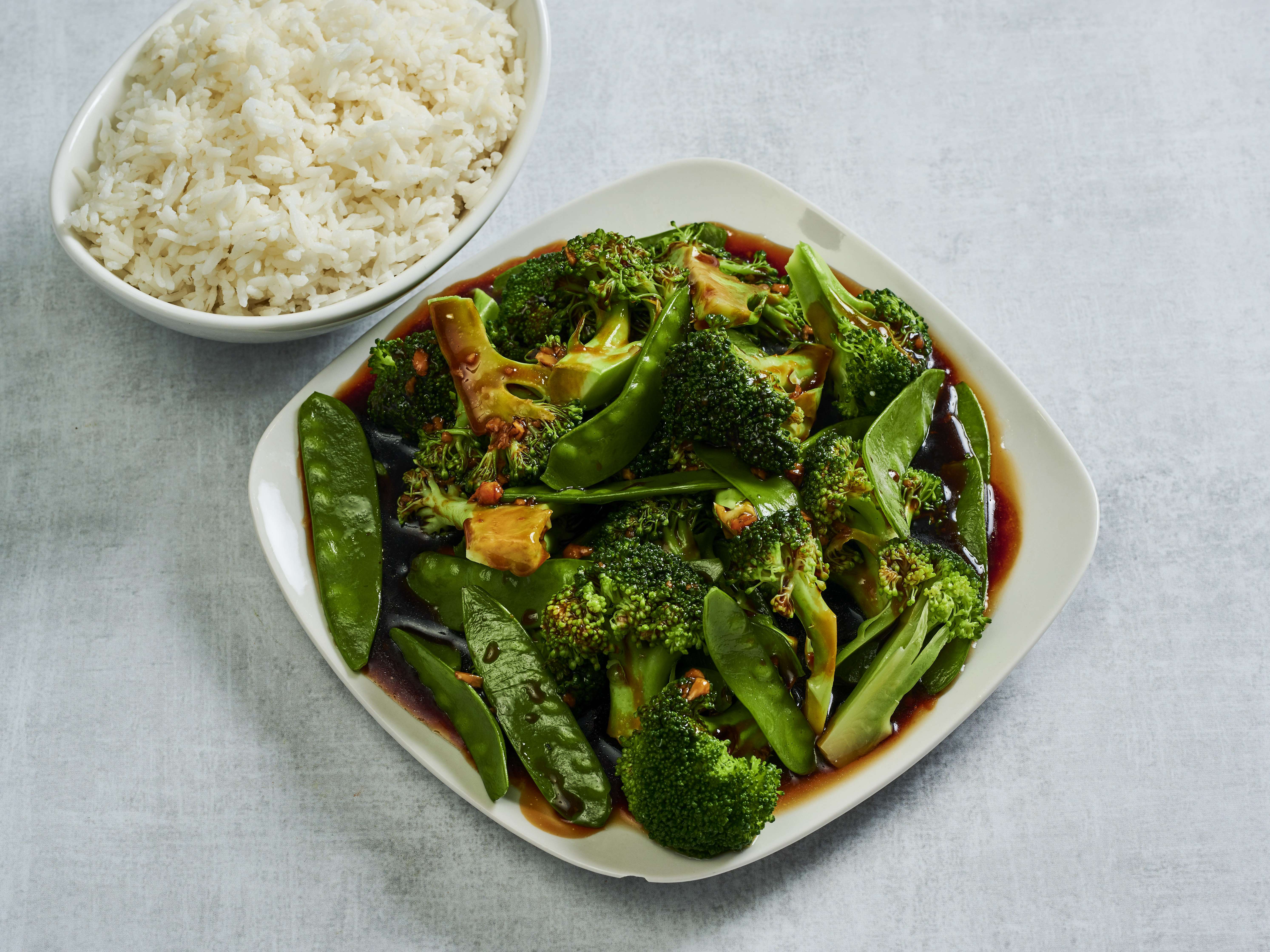 Order Steamed Broccoli and Snow Peas food online from Rice Wok store, Studio City on bringmethat.com
