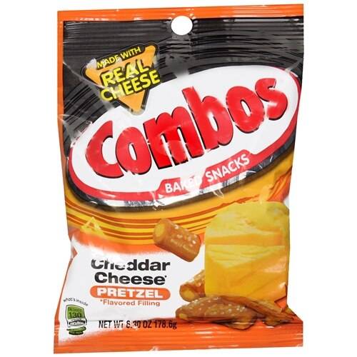 Order Combos Stuffed Cheddar Cheese Baked Pretzel Snacks - 6.3 oz food online from Walgreens store, WARWICK on bringmethat.com