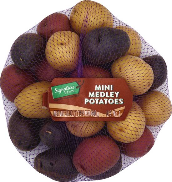 Order Signature Farms · Mini Medley Potatoes (24 oz) food online from Albertsons store, Sherman on bringmethat.com