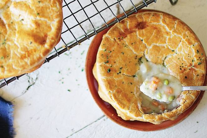 Order Chicken Pot Pie food online from Lazy Dog Restaurant & Bar store, Peachtree Corners on bringmethat.com