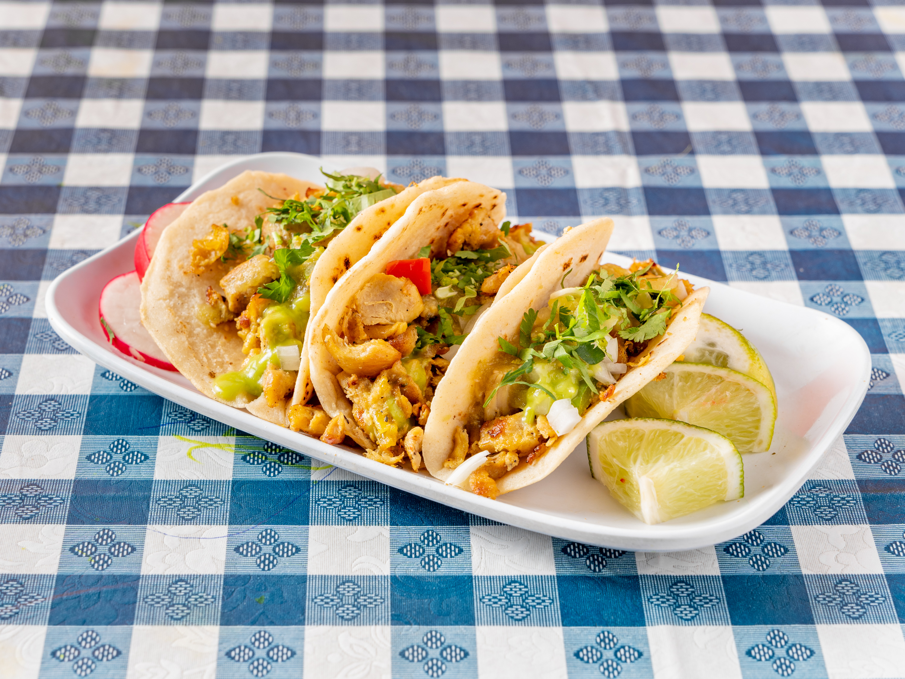 Order 3 homemade tortilla tacos  food online from Orale!! Tacos!! store, Astoria on bringmethat.com
