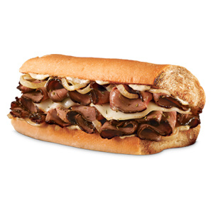 Order Peppercorn Steak Sub food online from Quiznos Sub store, Port Orchard on bringmethat.com