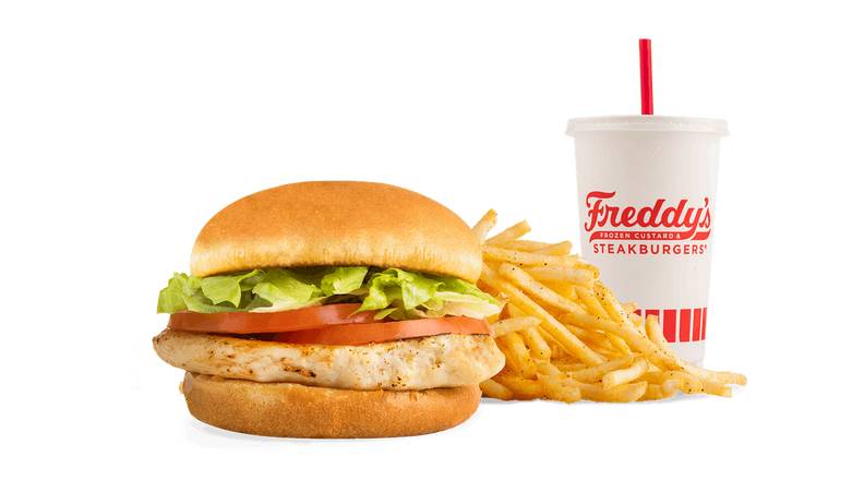 Order #6 Grilled Chicken Sandwich Combo food online from Freddy Frozen Custard & Steakburgers store, Wichita on bringmethat.com
