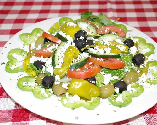 Order Napoli Greek Salad food online from Napoli Pizza Whitman store, Whitman on bringmethat.com