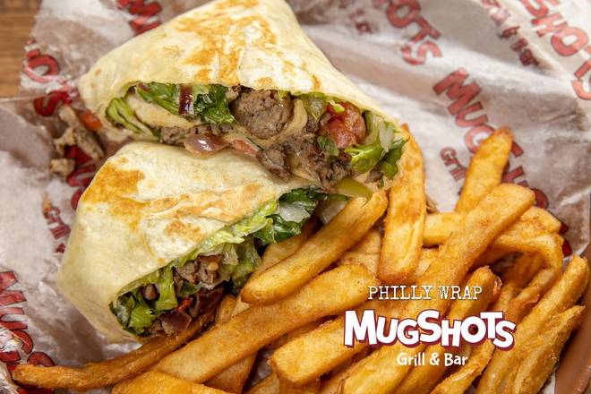 Order PHILLY WRAP food online from Mugshots Grill & Bar store, Starkville on bringmethat.com