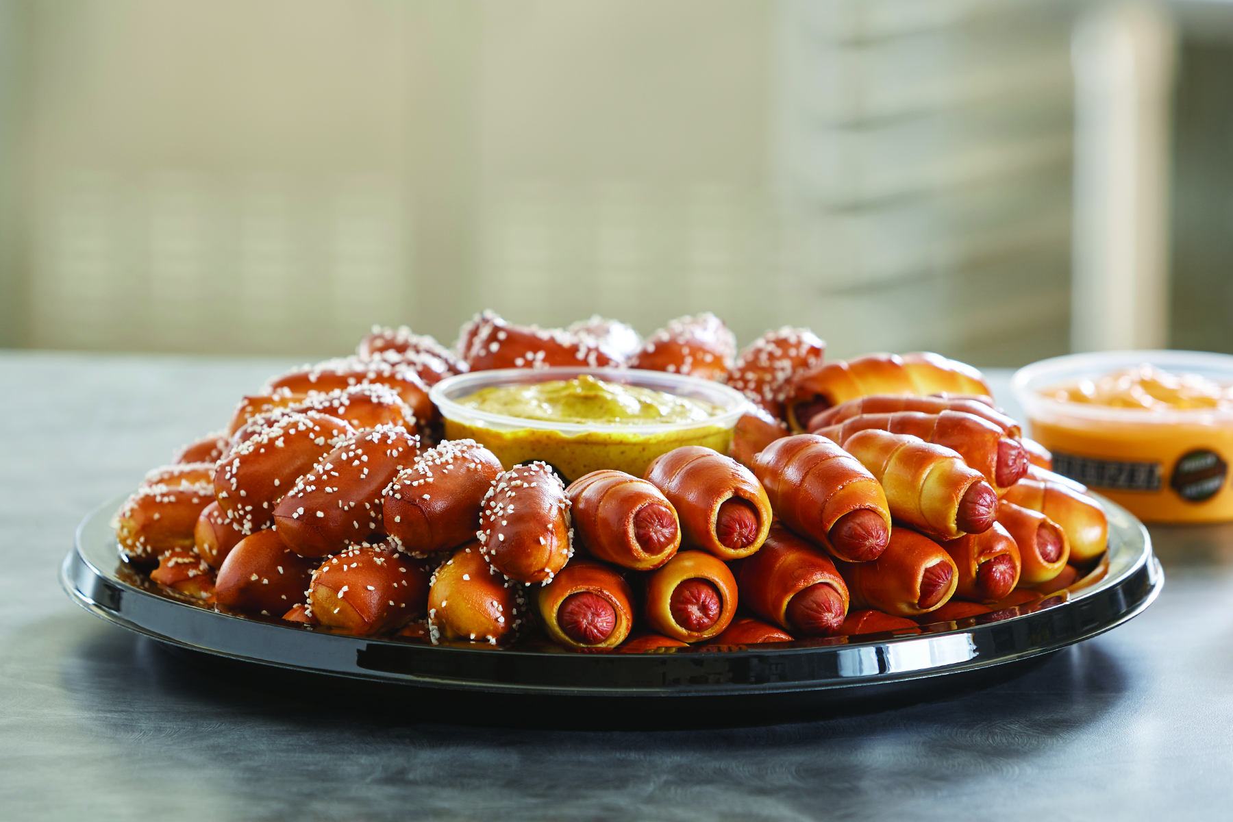 Order Mini Dog & Rivet Tray food online from Philly Pretzel Factory store, Temple on bringmethat.com