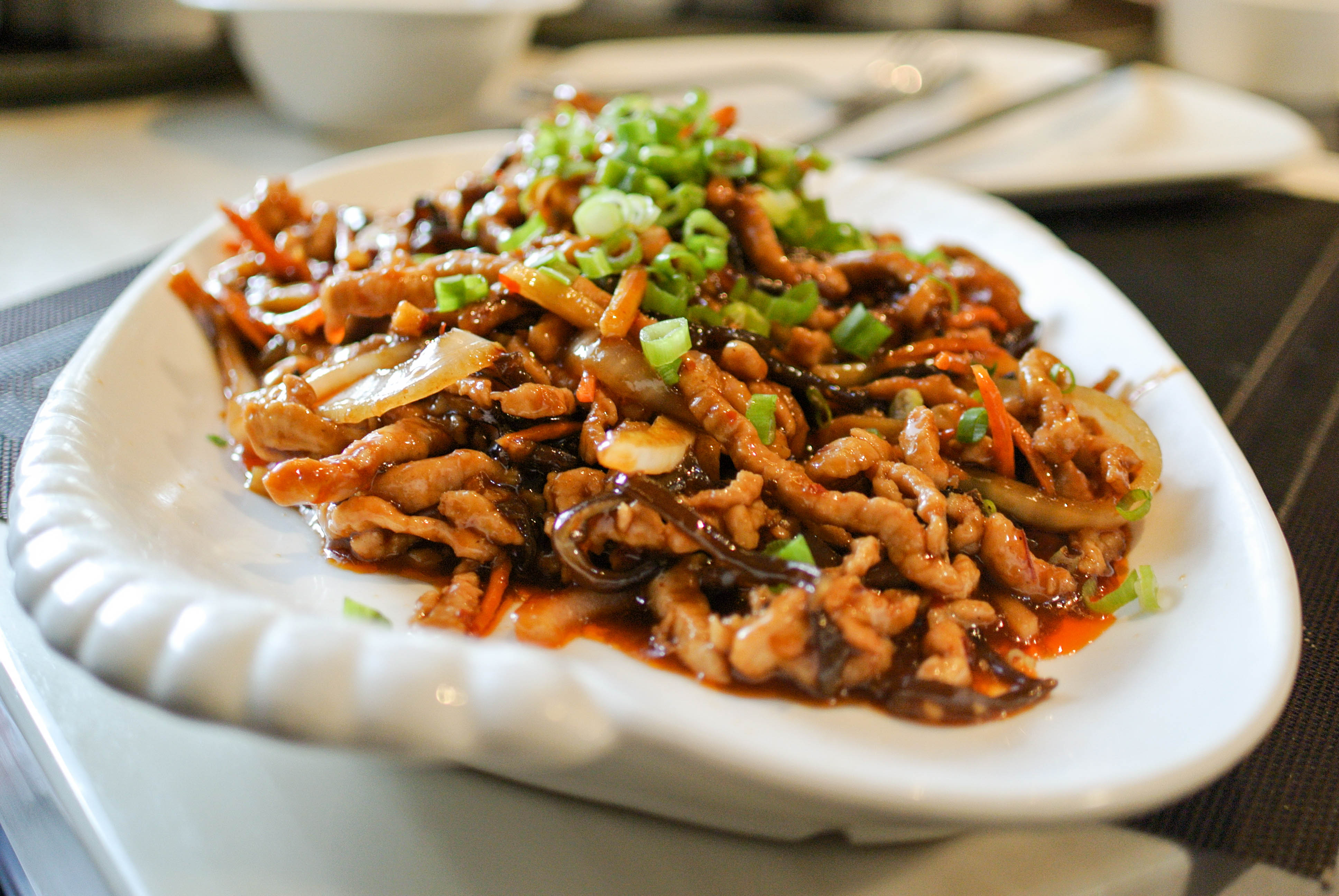 Order Pork à la Sichuan 魚香肉絲 food online from Fey Restaurant store, Menlo Park on bringmethat.com