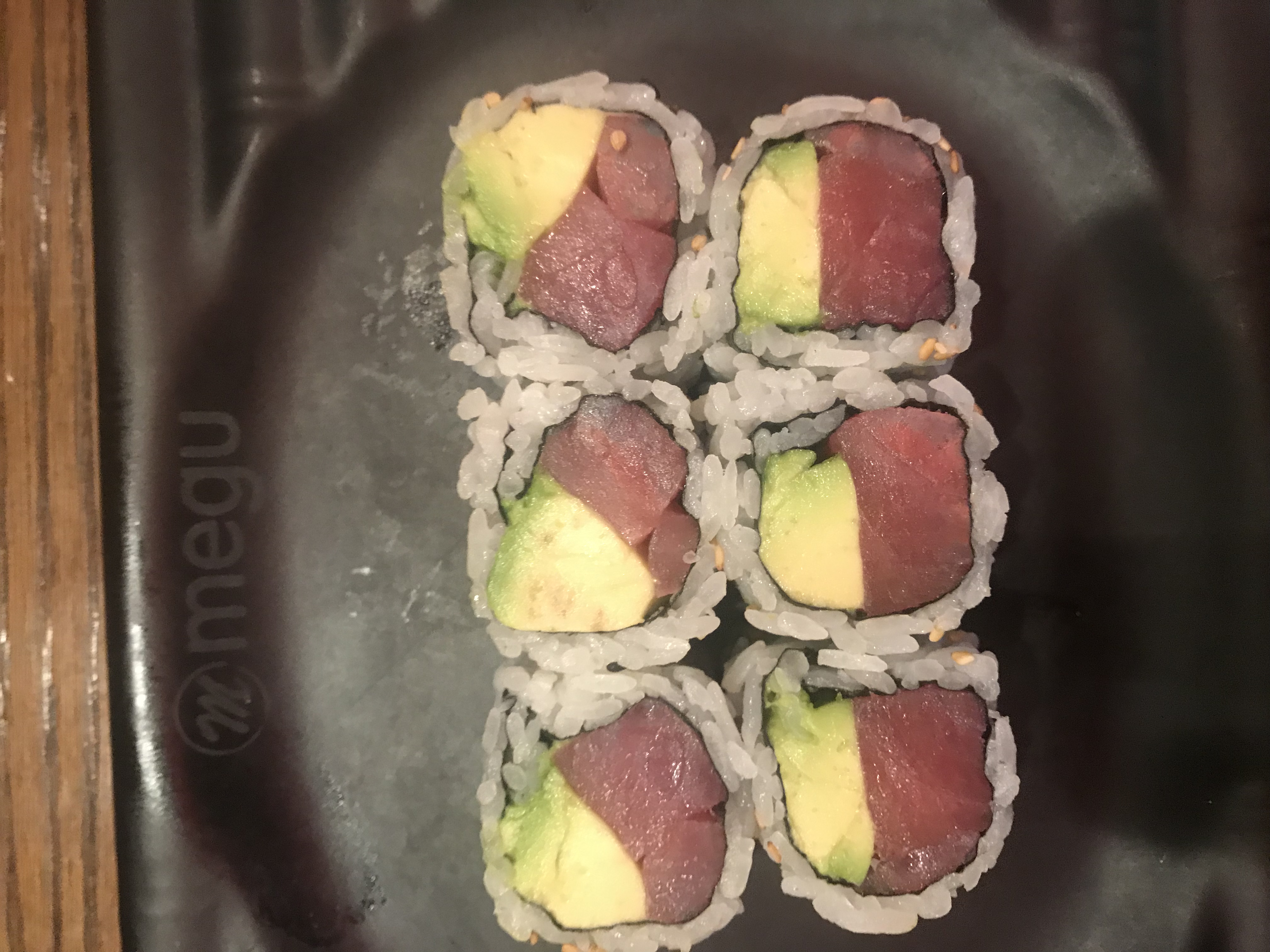 Order Tuna Avocado Roll food online from Megu Sushi Japanese Cuisine store, Cherry Hill on bringmethat.com