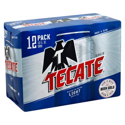 Order Tecate Light Cans - 12 oz cans/12 Pack food online from Bottle Shop & Spirits store, Los Alamitos on bringmethat.com