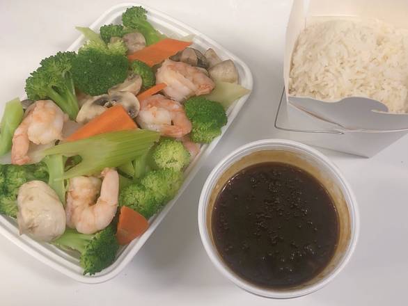 Order Steamed Shrimp with Mixed Vegetables food online from China Wok - Cordova store, Cordova on bringmethat.com