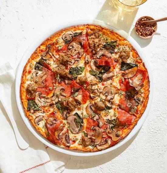 Order GLUTEN-FREE MUSHROOM PEPPERONI SAUSAGE food online from California Pizza Kitchen store, Louisville on bringmethat.com