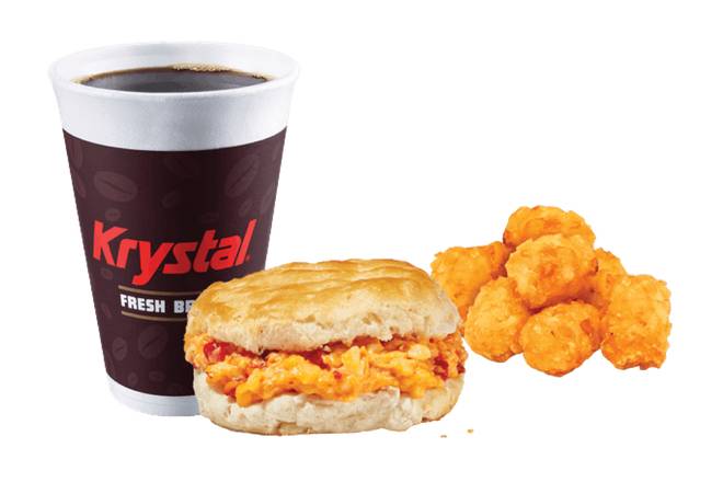 Order PIMENTO CHEESE BISCUIT COMBO food online from Krystal store, Rincon on bringmethat.com