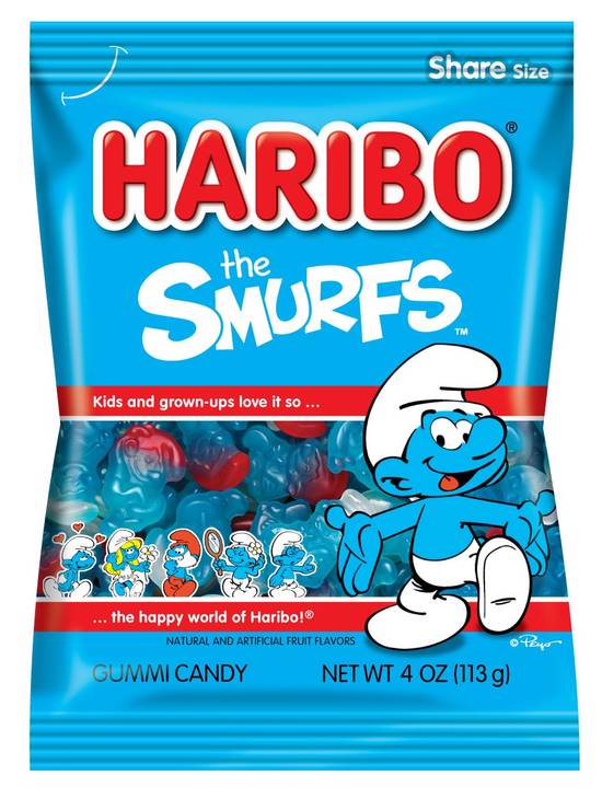 Order Haribo Gummi Candy The Smurfs Sour food online from Exxon Food Mart store, Port Huron on bringmethat.com