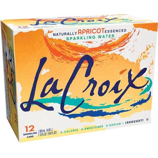 Order La Croix Apricot Sparkling Water Pack Of 12 food online from Deerings Market store, Traverse City on bringmethat.com