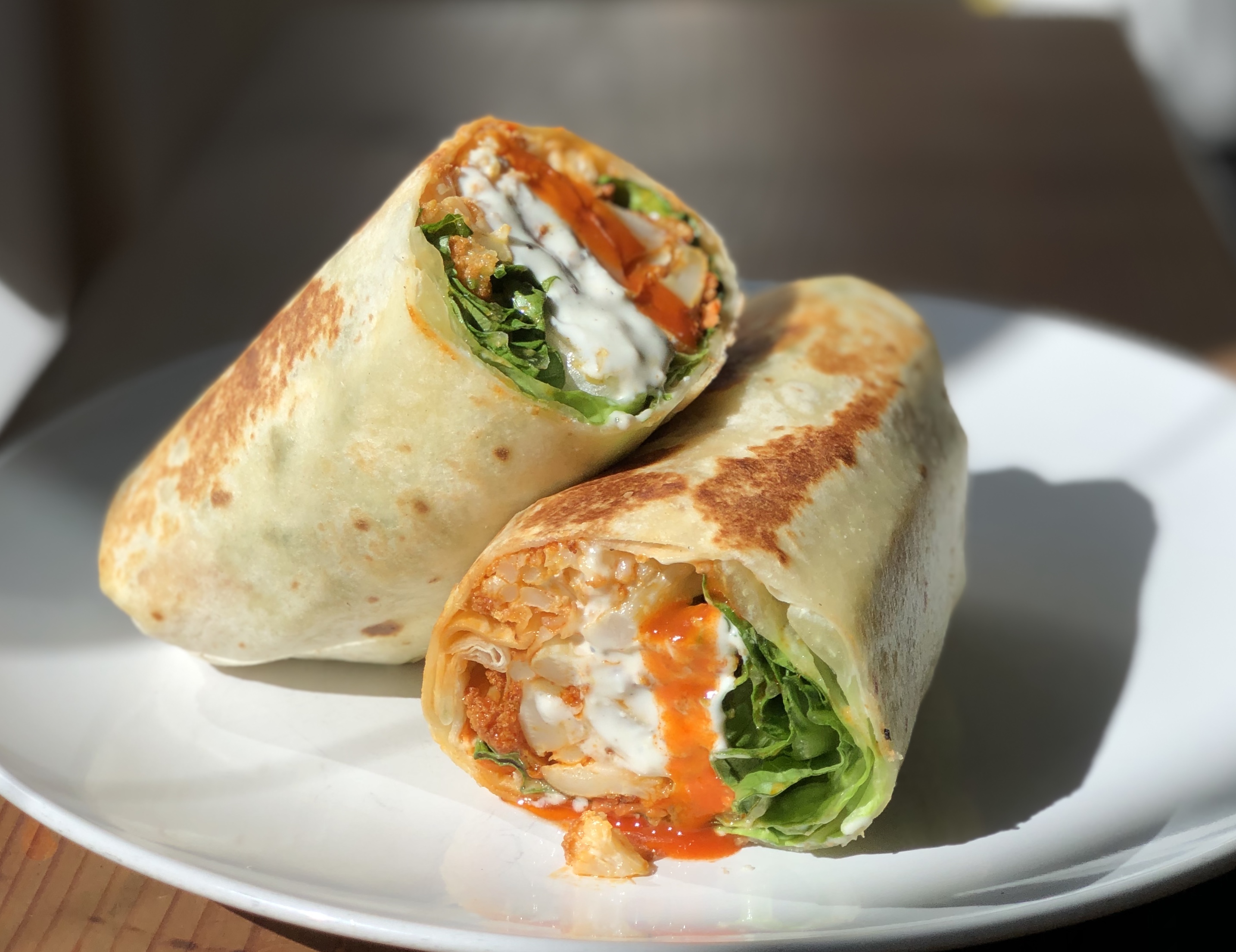 Order Buffalo Cauliflower Wrap  food online from The Cliff store, Jersey City on bringmethat.com