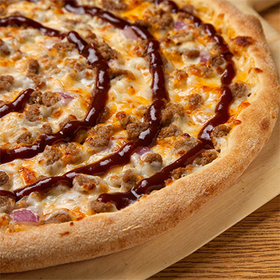 Order Medium BBQ Beef Pizza food online from Eureka Pizza store, Fort Smith on bringmethat.com