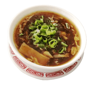 Order 155. 酸辣湯 Hot & Sour Soup  food online from Lucky Wok Chinese Restaurant store, Lisle on bringmethat.com