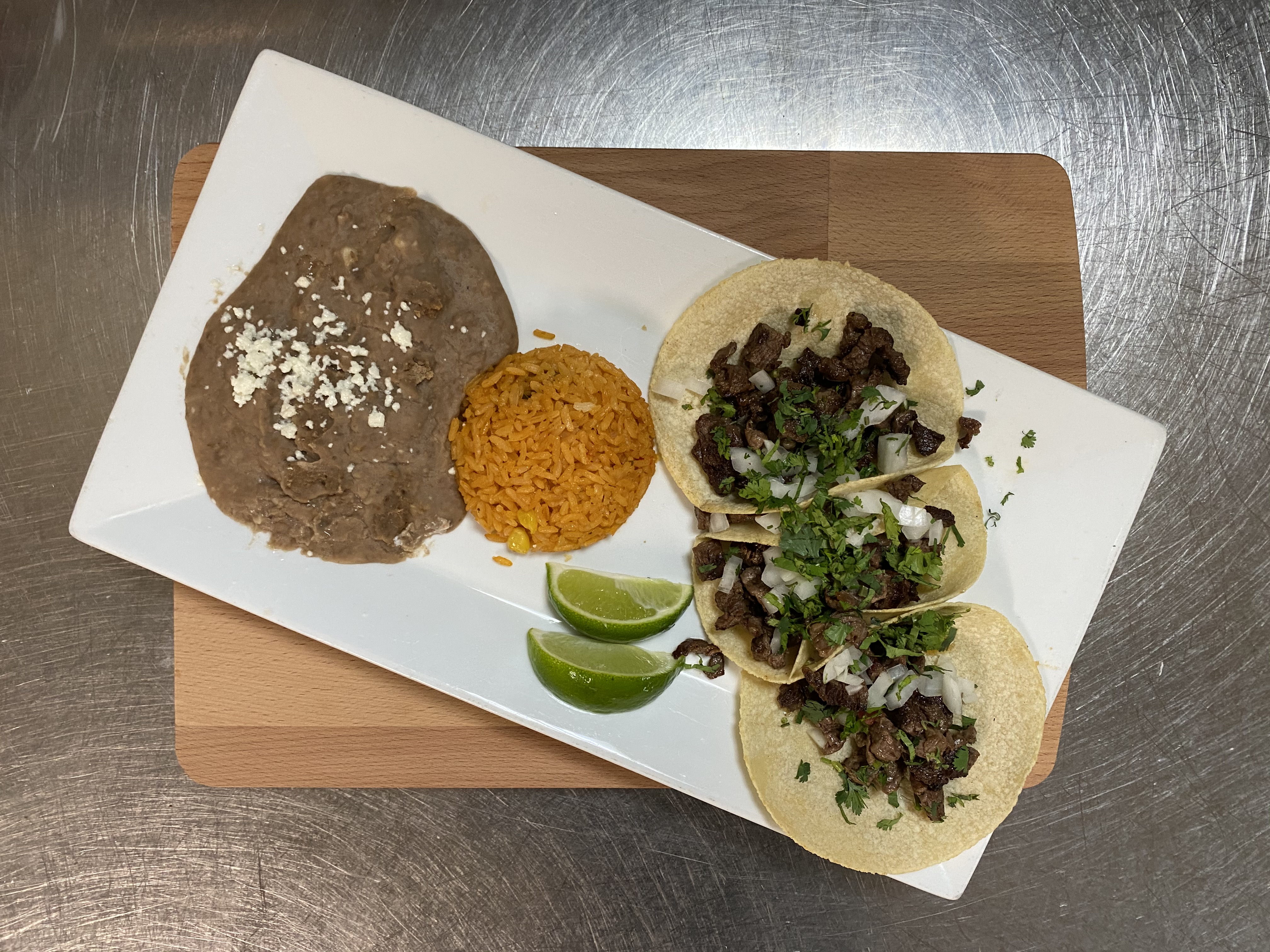 Order Tacos Carne Asada food online from El Molcajete Cocina Mexicana store, Edgewater on bringmethat.com