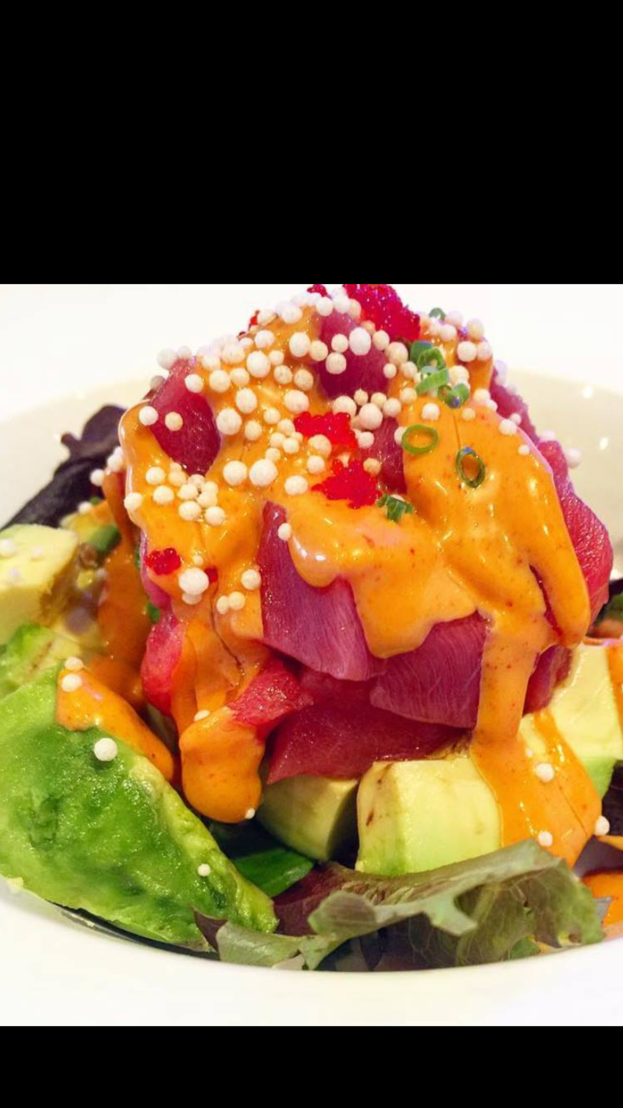 Order Tuna avo salad food online from Oishi Sushi store, Hackensack on bringmethat.com