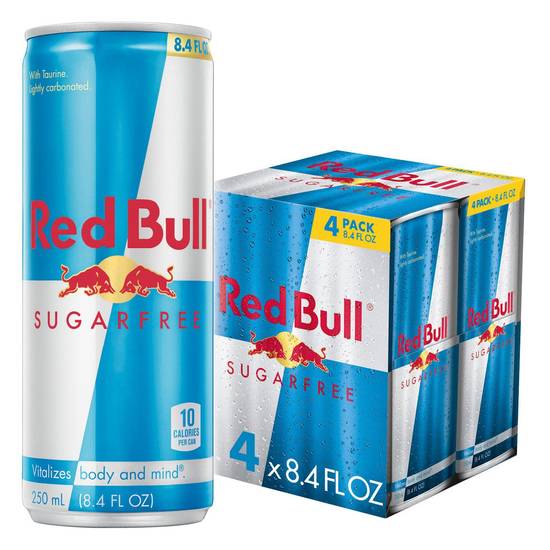 Order Red Bull Energy Drink, Sugar Free, 8.4 OZ (4 Pack) food online from Cvs store, PARKERSBURG on bringmethat.com