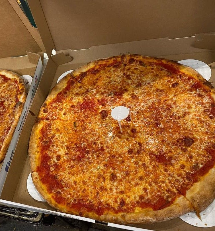 Order Large Neapolitan Cheese Pizza - Large 18" food online from Red Volpe Pizzeria Ristorante store, Bethpage on bringmethat.com
