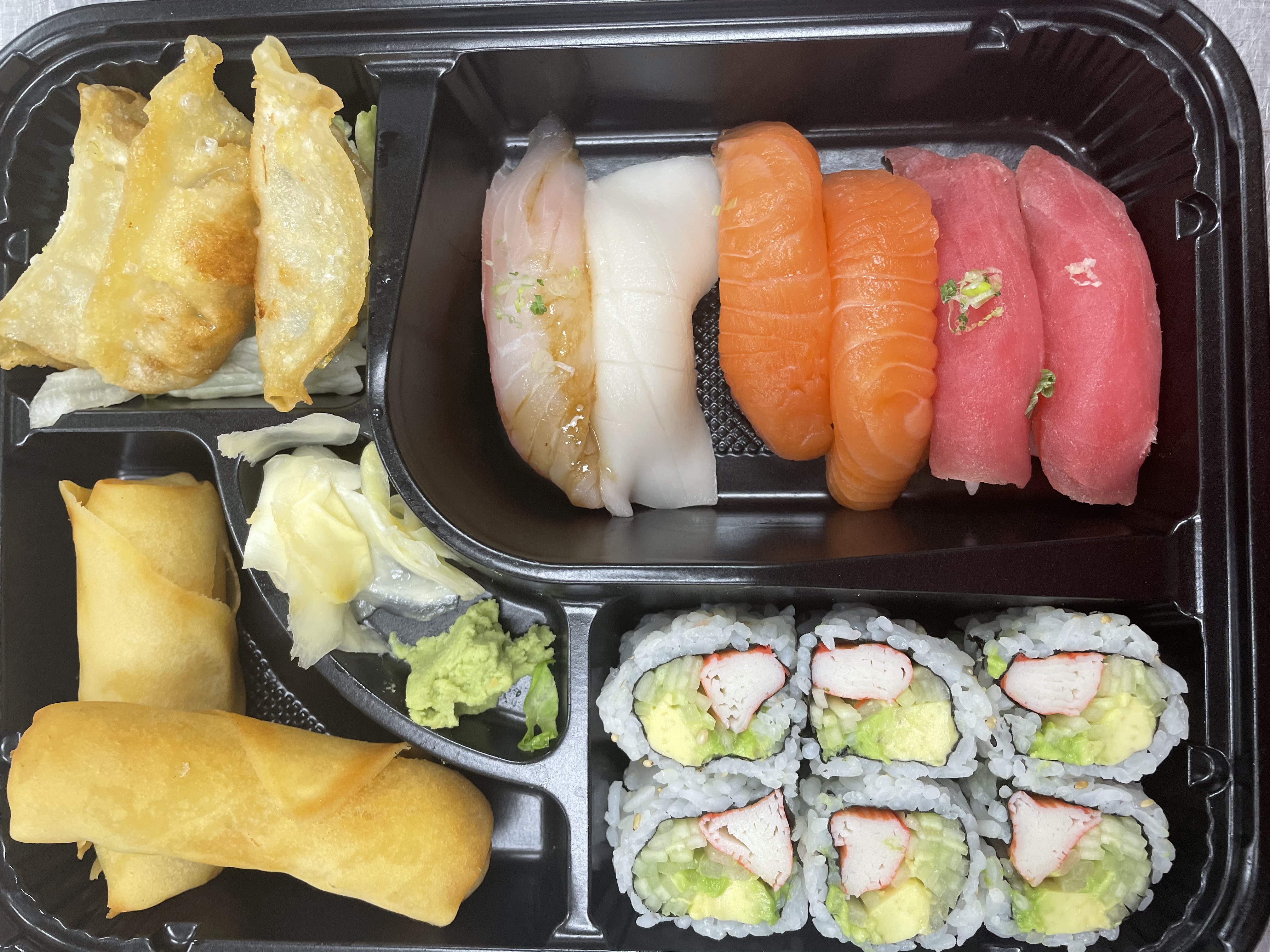 Order Sushi Bento Box Dinner food online from East Moon Japanese Restaurant store, Salisbury on bringmethat.com