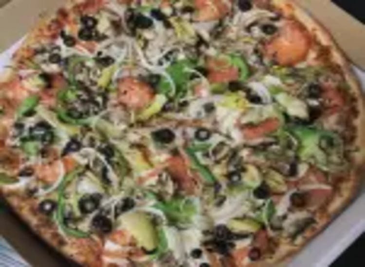 Order Veggie Lover's Pizza - Small 10'' (4 Slices) food online from Fat Tomato Pizza store, Harbor City on bringmethat.com
