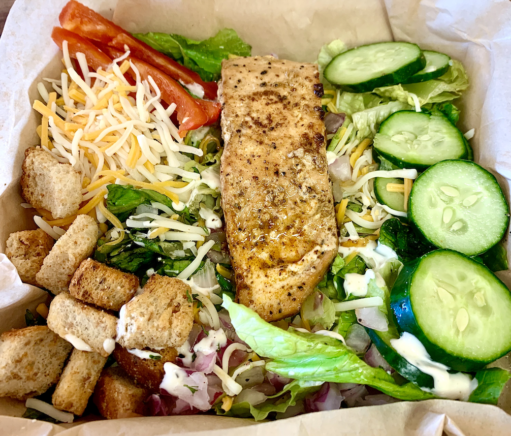 Order Salmon Salad food online from Creations Smoothie & Juice Bar store, Florissant on bringmethat.com