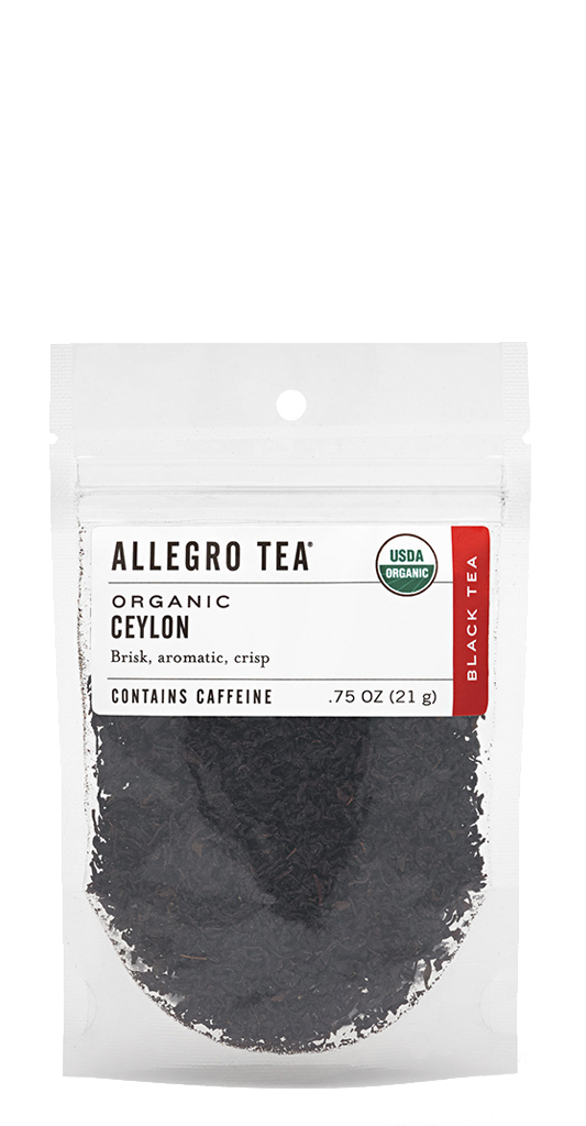 Order Organic Ceylon (.75 oz.) Tea food online from Allegro Coffee Company store, Greensboro on bringmethat.com