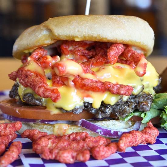 Order Flamin Hot Cheeto Burger food online from Burger Nation - Clear Lake store, Houston on bringmethat.com