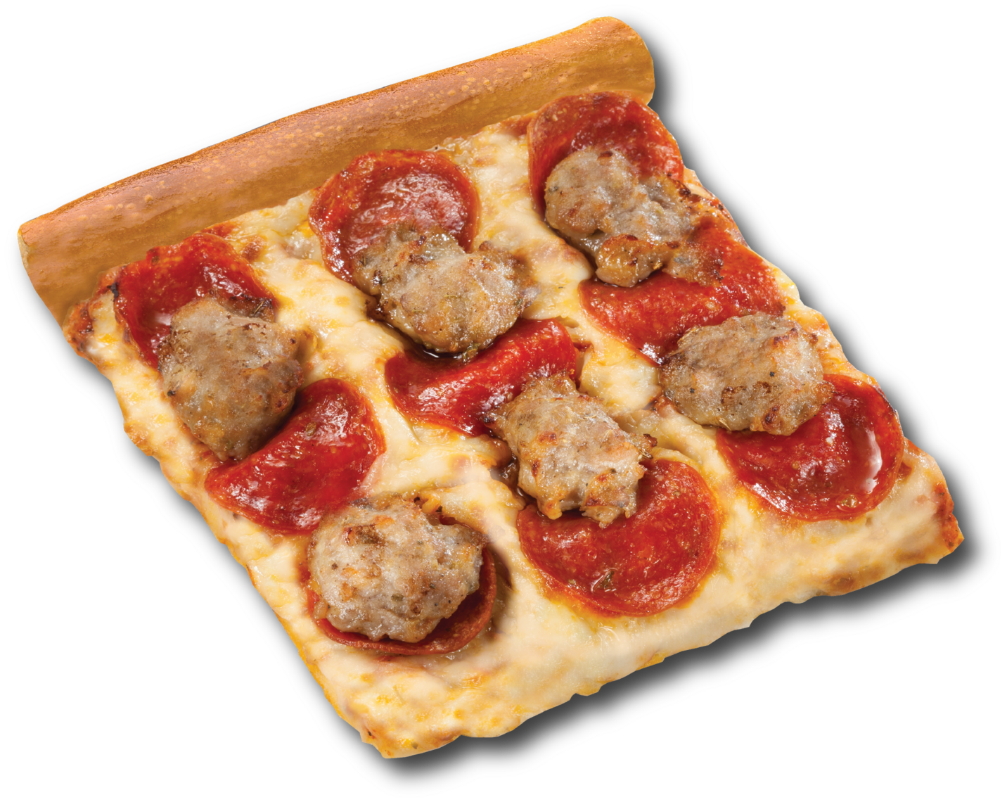 Order Sausage and Pepperoni Super Slice food online from Rocky Rococo store, New Berlin on bringmethat.com