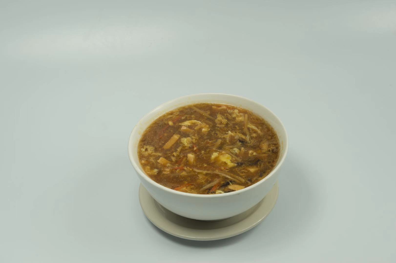 Order 17. Hot and Sour Soup food online from Mei-Don Chinese Cuisine store, Santa Rosa on bringmethat.com