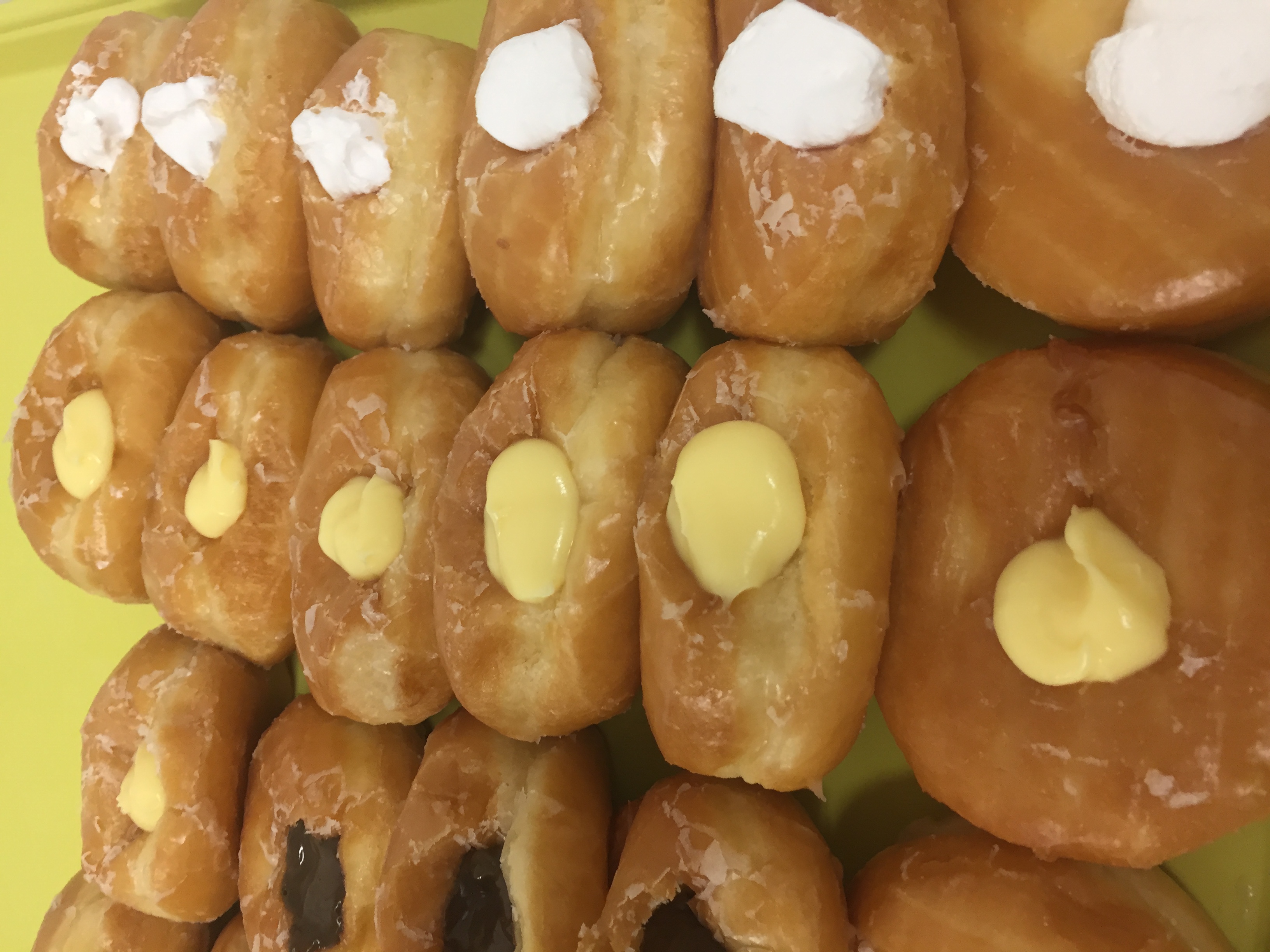 Order Bavarian Cream Filled Donut food online from Ashley Donuts store, Houston on bringmethat.com