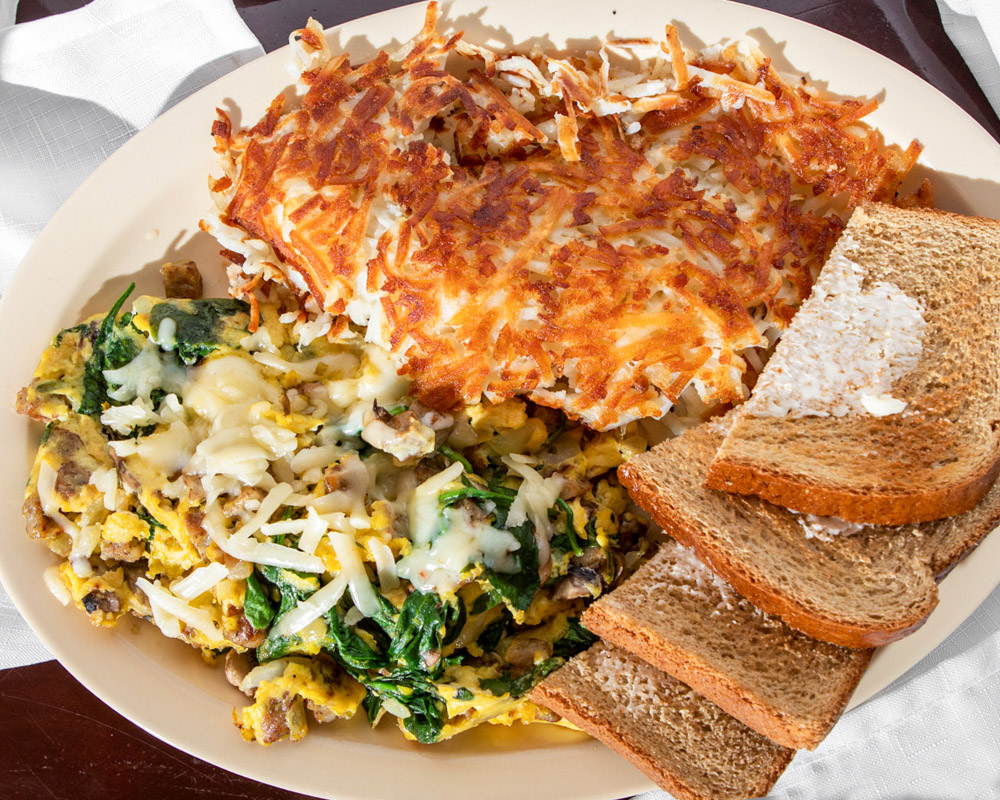Order Emil's Ultimate Scramble food online from Emil's Burger and Breakfast store, Oakland on bringmethat.com
