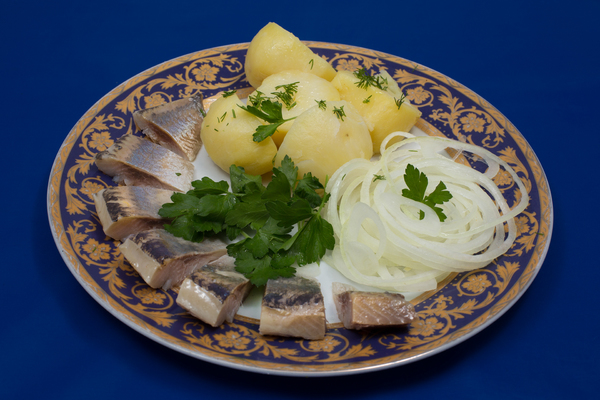 Order Herring and Potato Platter food online from Uzbekistan Restaurant store, Philadelphia on bringmethat.com