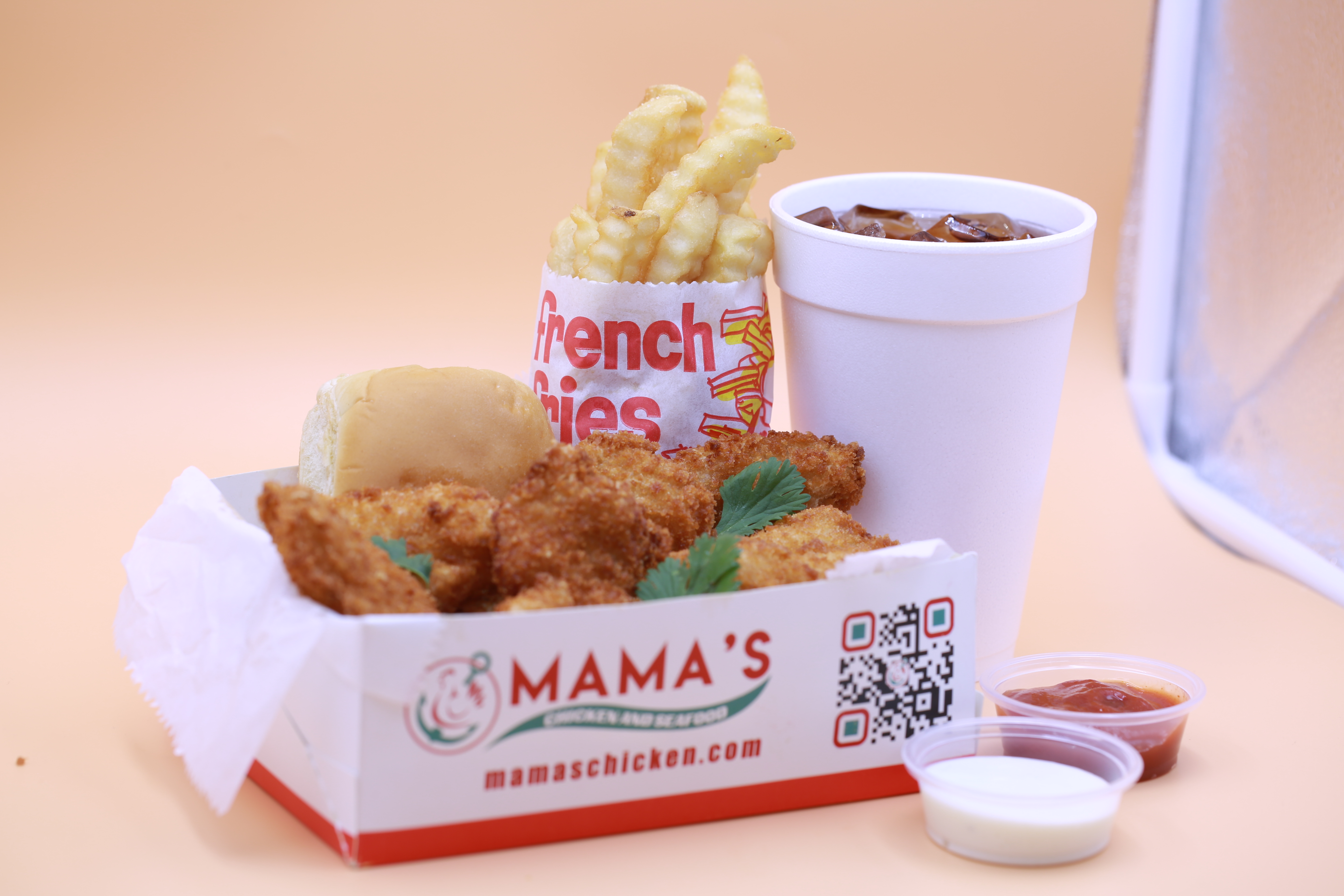 Order 8. Six Piece Shrimp Combo food online from Mama Chicken & Seafood store, Tucker on bringmethat.com