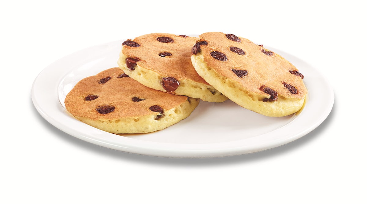 Order Jr. Chocolate Chip Pancakes food online from Denny store, Las Vegas on bringmethat.com
