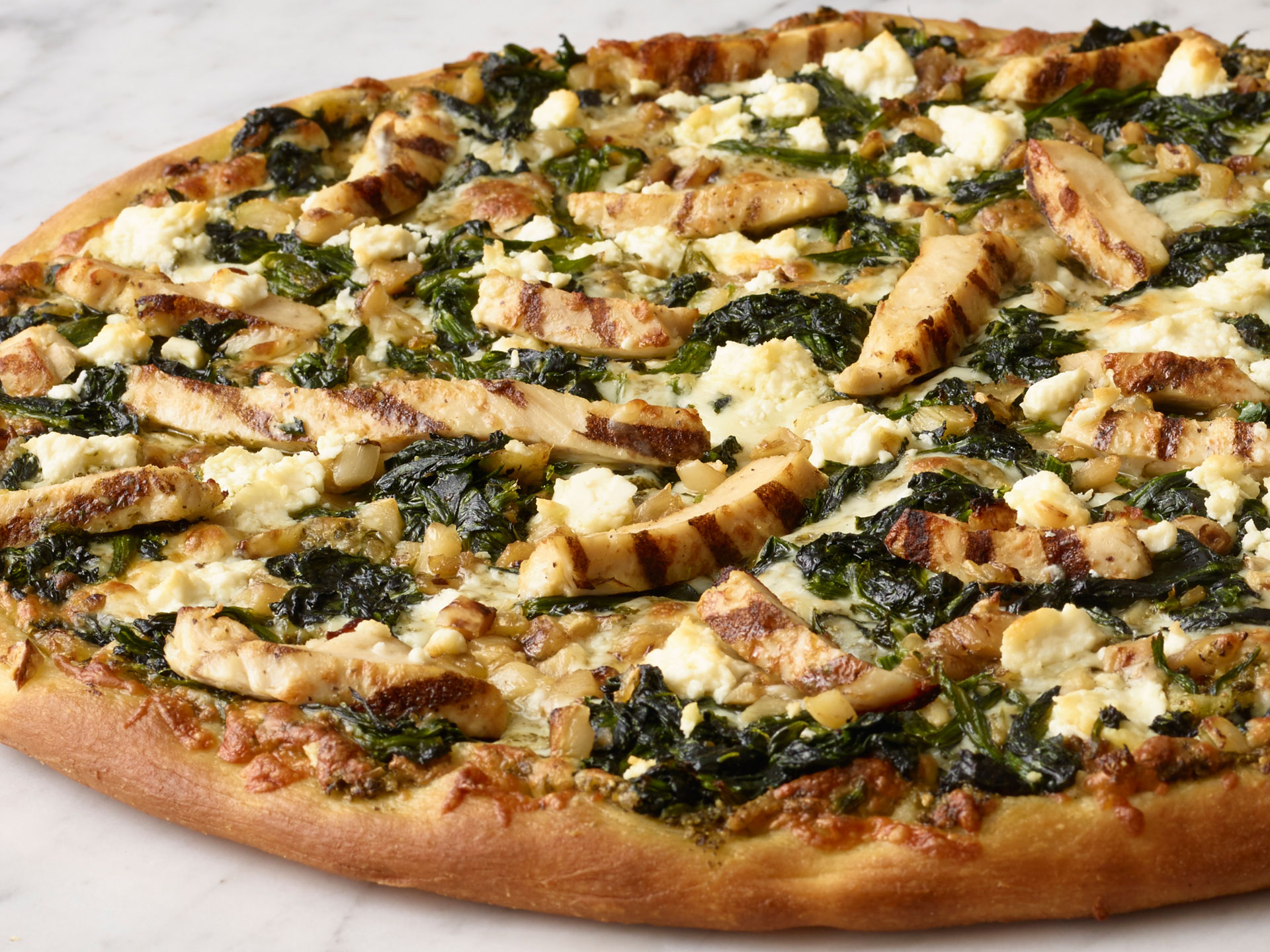 Order Chicken Florentine Pizza food online from Mega Pizza store, Raleigh on bringmethat.com