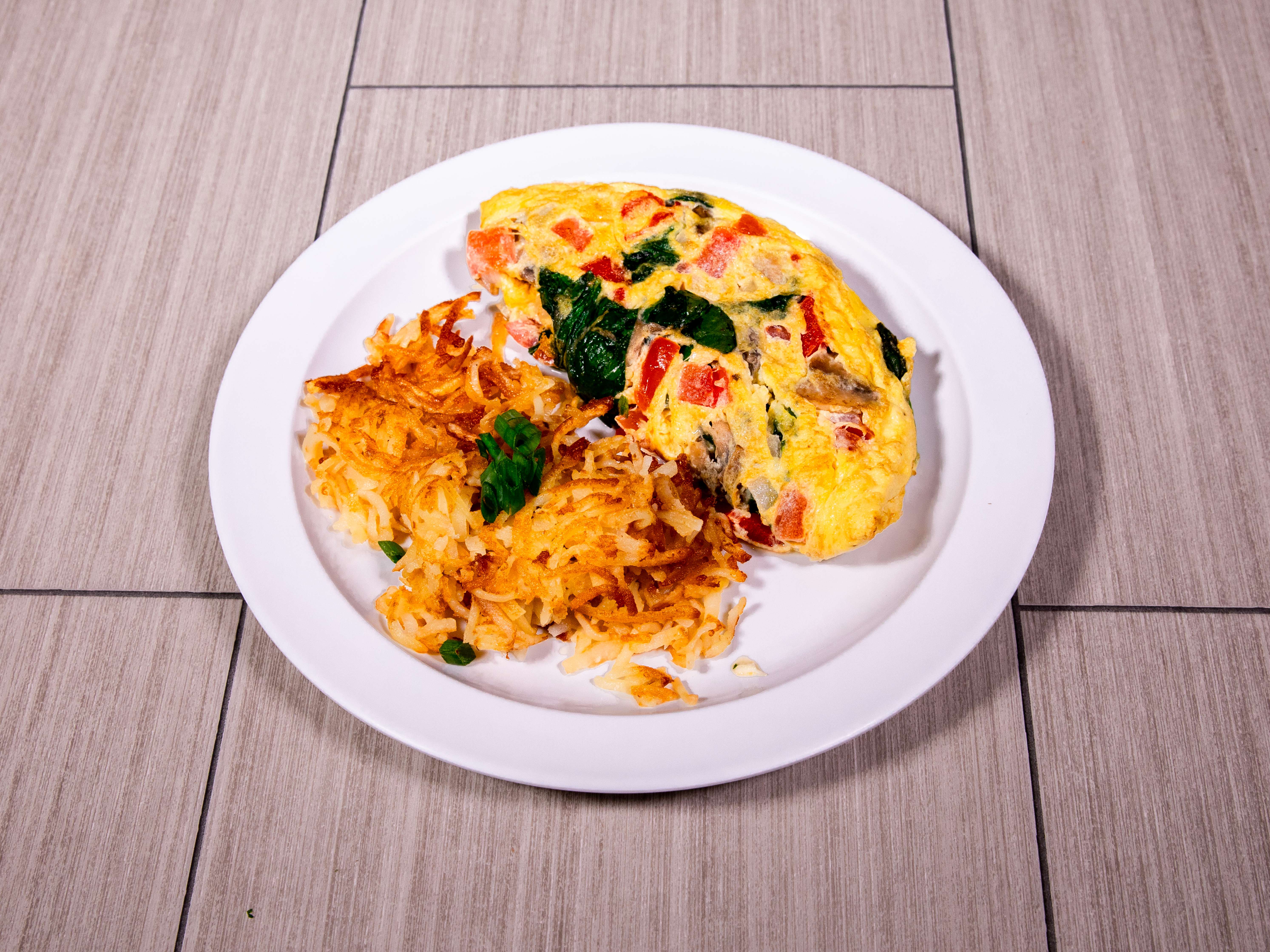 Order Veggie Omelette food online from Kitchen Cafe store, Dallas on bringmethat.com