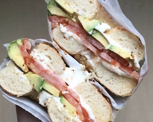 Order Bagel with Cream Cheese, Avocado, Tomatoes food online from Superior Gourmet Marketplace store, New York on bringmethat.com