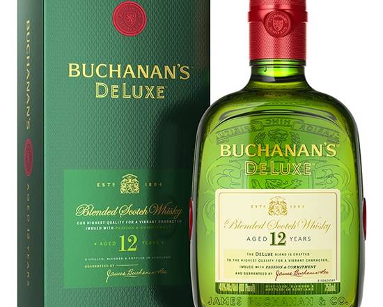 Order Buchanan's Deluxe 12 Year, 750mL whiskey (40.0% ABV) food online from Ogden Wine & Spirit store, Naperville on bringmethat.com
