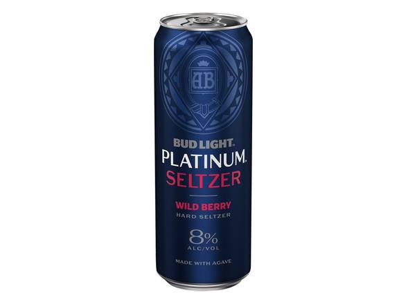 Order Bud Light Platinum Seltzer Wild Berry - 25oz Can food online from Kirby Food & Liquor store, Champaign on bringmethat.com